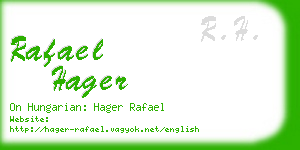 rafael hager business card